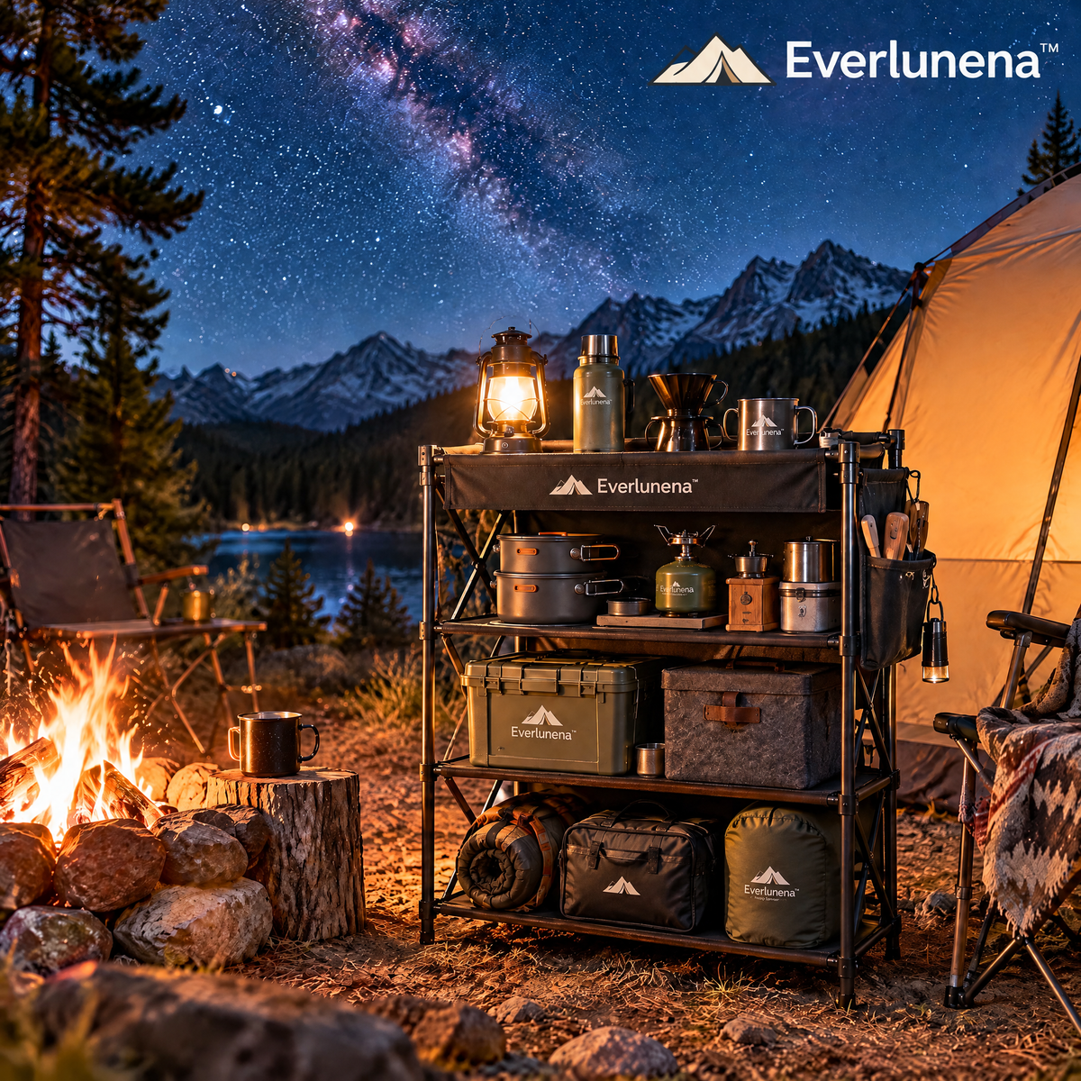 Everlunena™ Camping Organizer Shelf