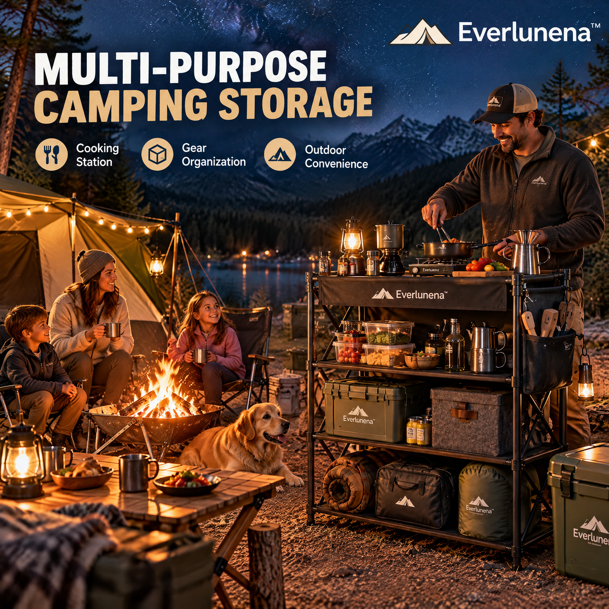 Everlunena™ Camping Organizer Shelf