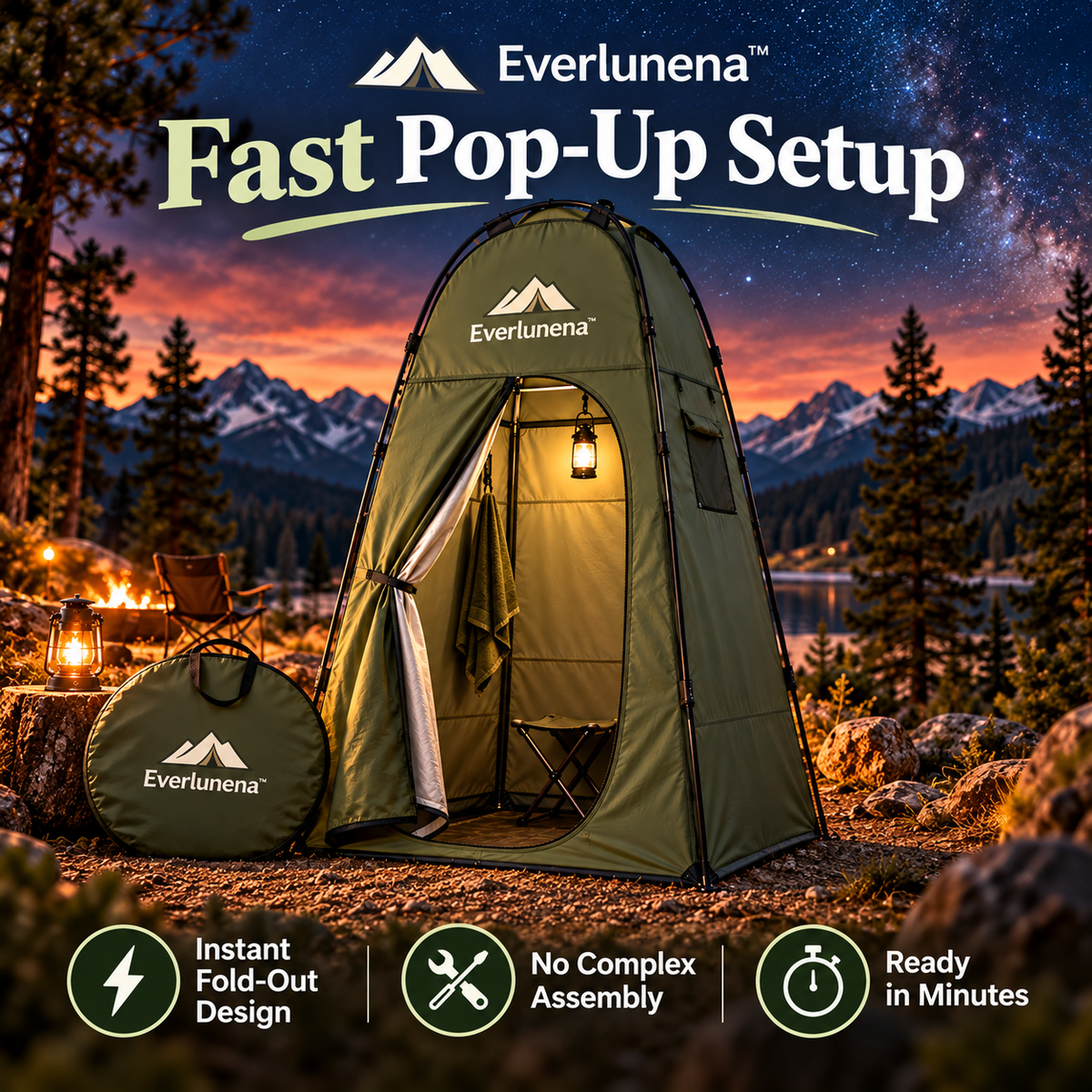 Everlunena™ Pop Up Privacy Tent