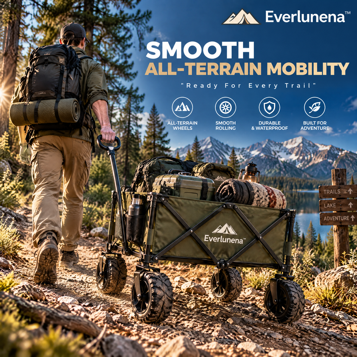 Everlunena™ Portable Folding Wagon